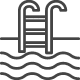 Heated swimming pool icon