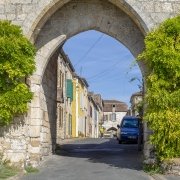 Stone archway at a local French town in the Dordogne