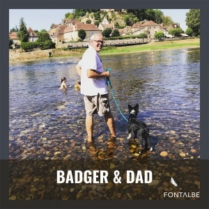 Badger and Greg in the Dordogne