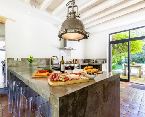 Gite luxury fitted kitchen in France