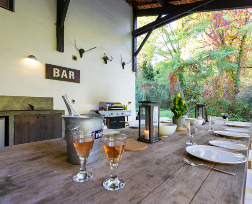 Gite outside dining area