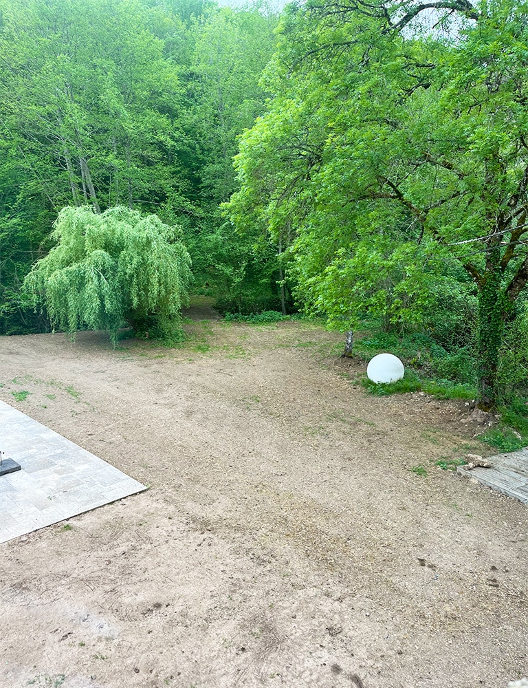 After removing the turf After removing the top soil and turf