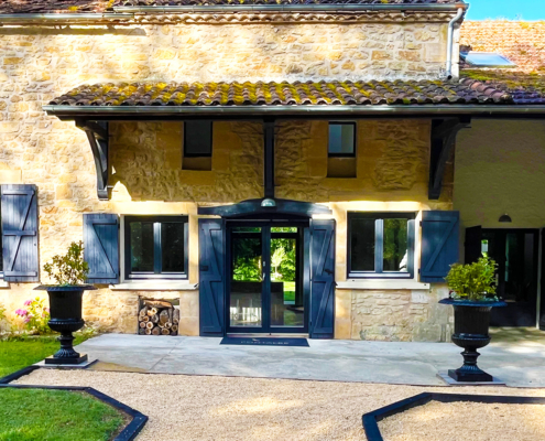 Beautiful front aspect of the gite in France