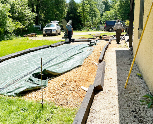 Preparing the Fontalbe petanque court