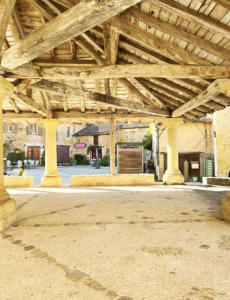 Cadouin covered market - not open