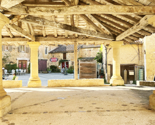 Cadouin covered market - not open