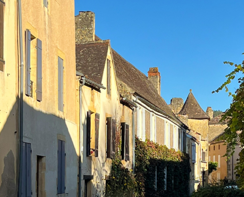 Narrow street in Cadouin, Perigord