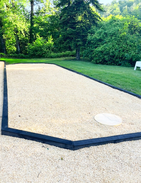 Beautiful new petanque court at the gite