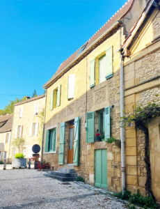 Pretty street in Cadouin, Perigord
