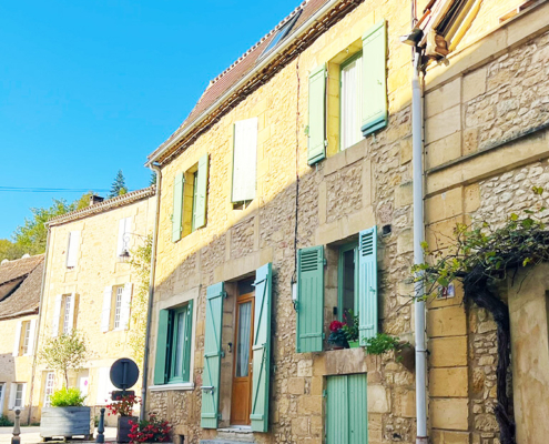 Pretty street in Cadouin, Perigord