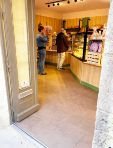 Interior view of the Beaumont patisserie