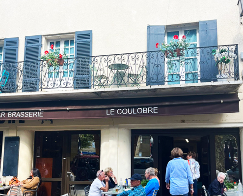 Al-fresco dining at the brasserie Le Coulobre