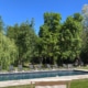 Wonderful swimming pool area at the Dordogne gite